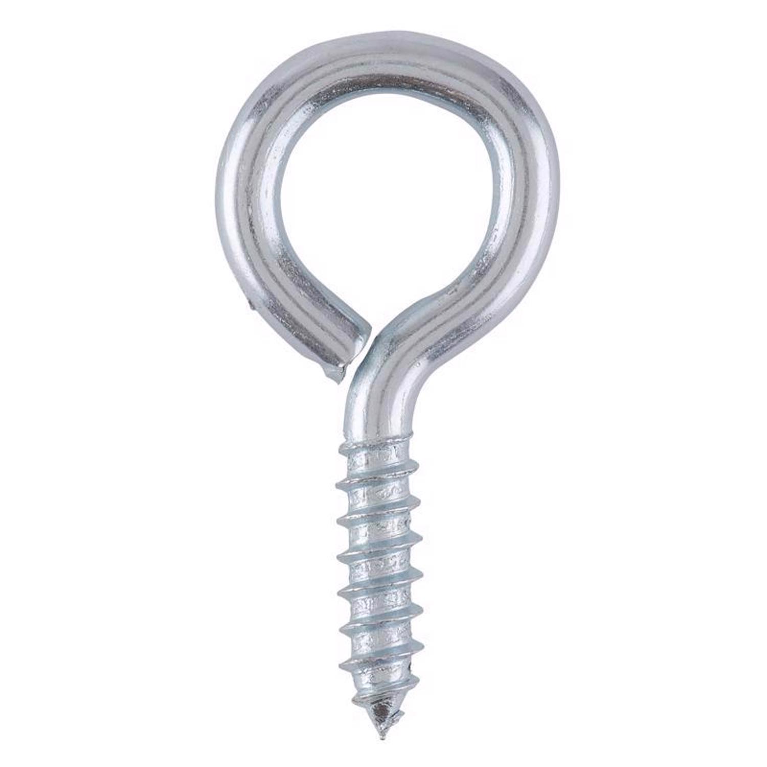 Ace 5/32 in. D X 1-5/16 in. L Zinc-Plated Steel Screw Eye 55 lb. cap. 8 pk