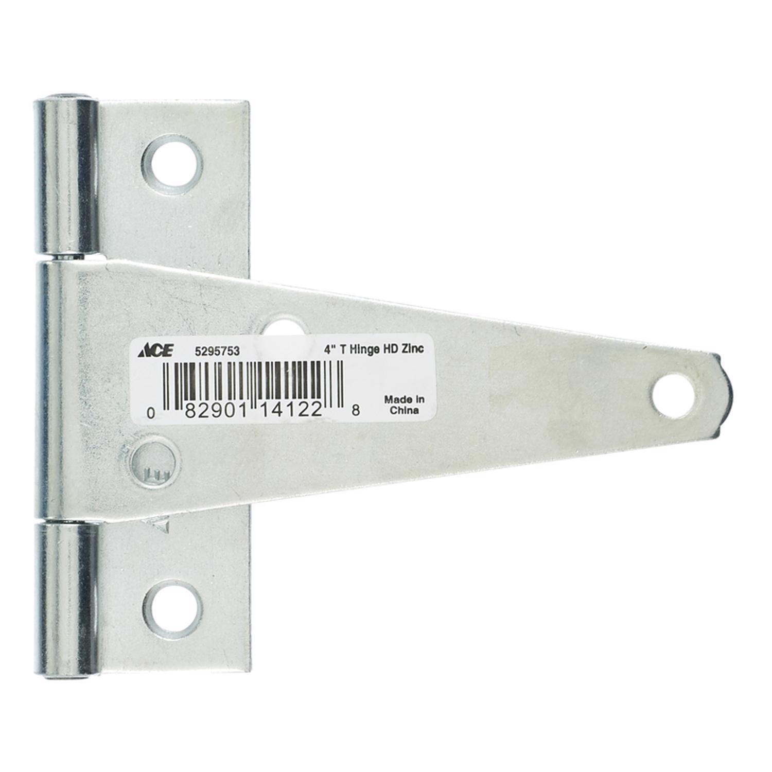Ace 4 in. L Zinc-Plated Heavy Duty T Hinge 1 pk