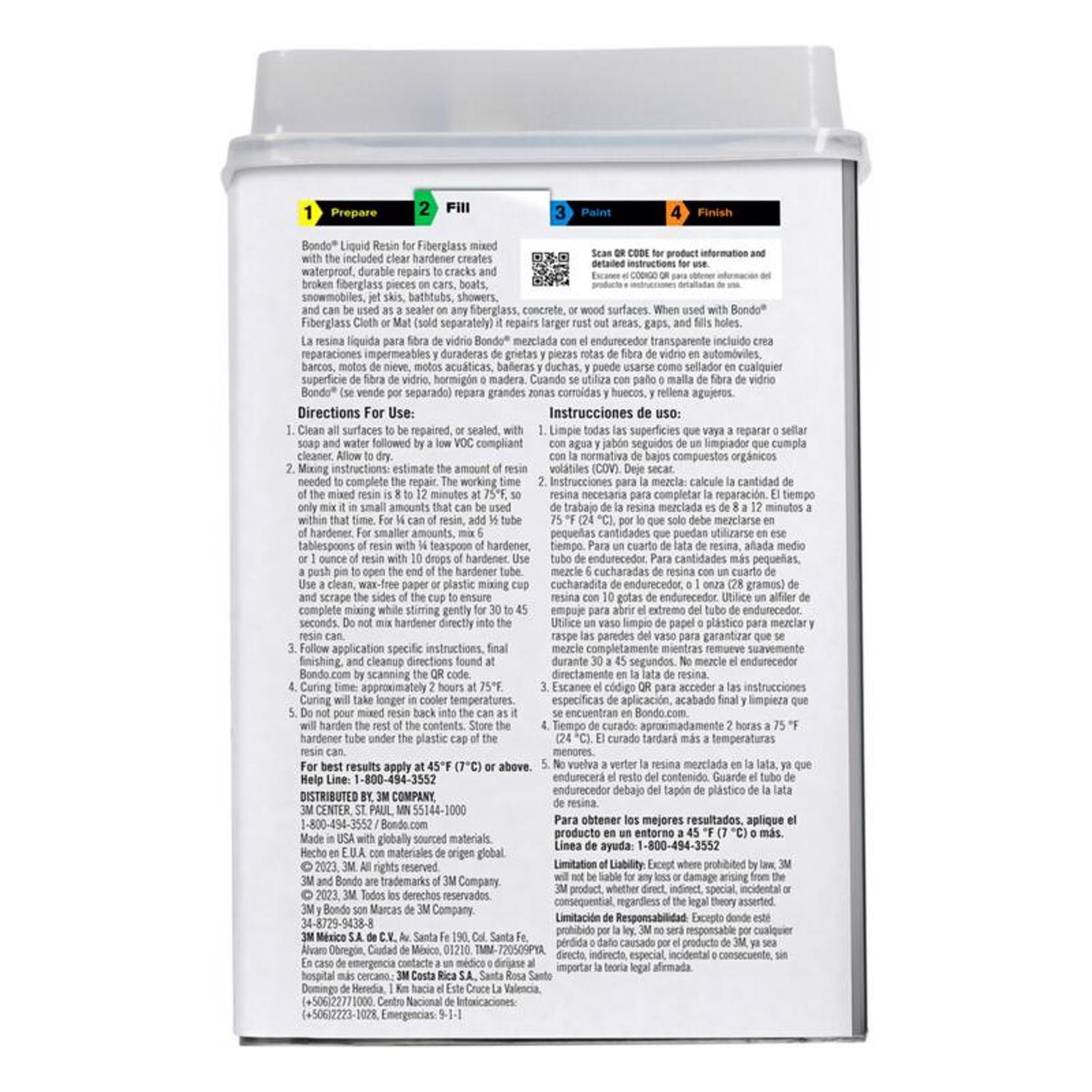 Bondo Fiberglass Resin 1 gal