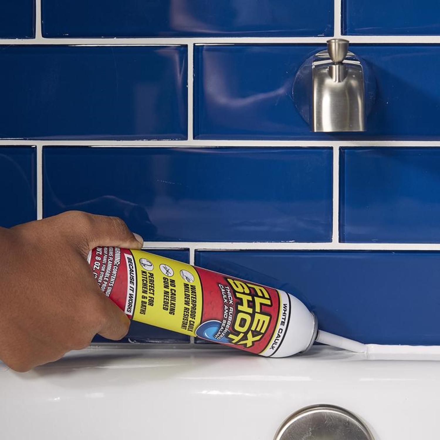 Flex Seal Family of Products Flex Shot White Rubber All Purpose Waterproof Sealant 8 oz
