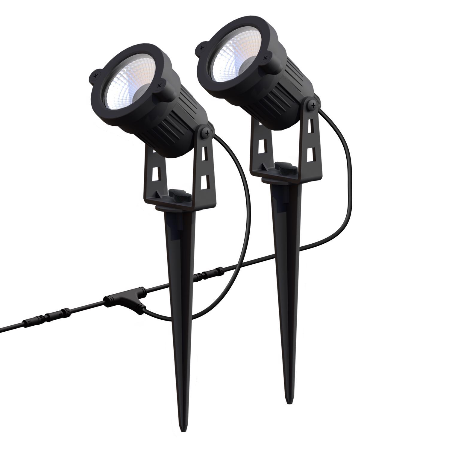 Feit Bluetooth-Enabled Motion Sensor Plug-In LED Black Smart-Enabled Spotlight