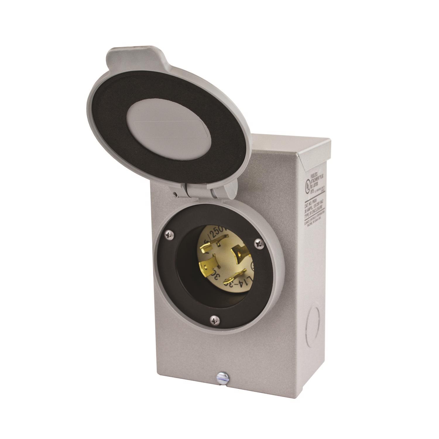 Reliance Controls 30 amps 125/250 V 1 space 4 circuits Surface Mount Power Inlet Box