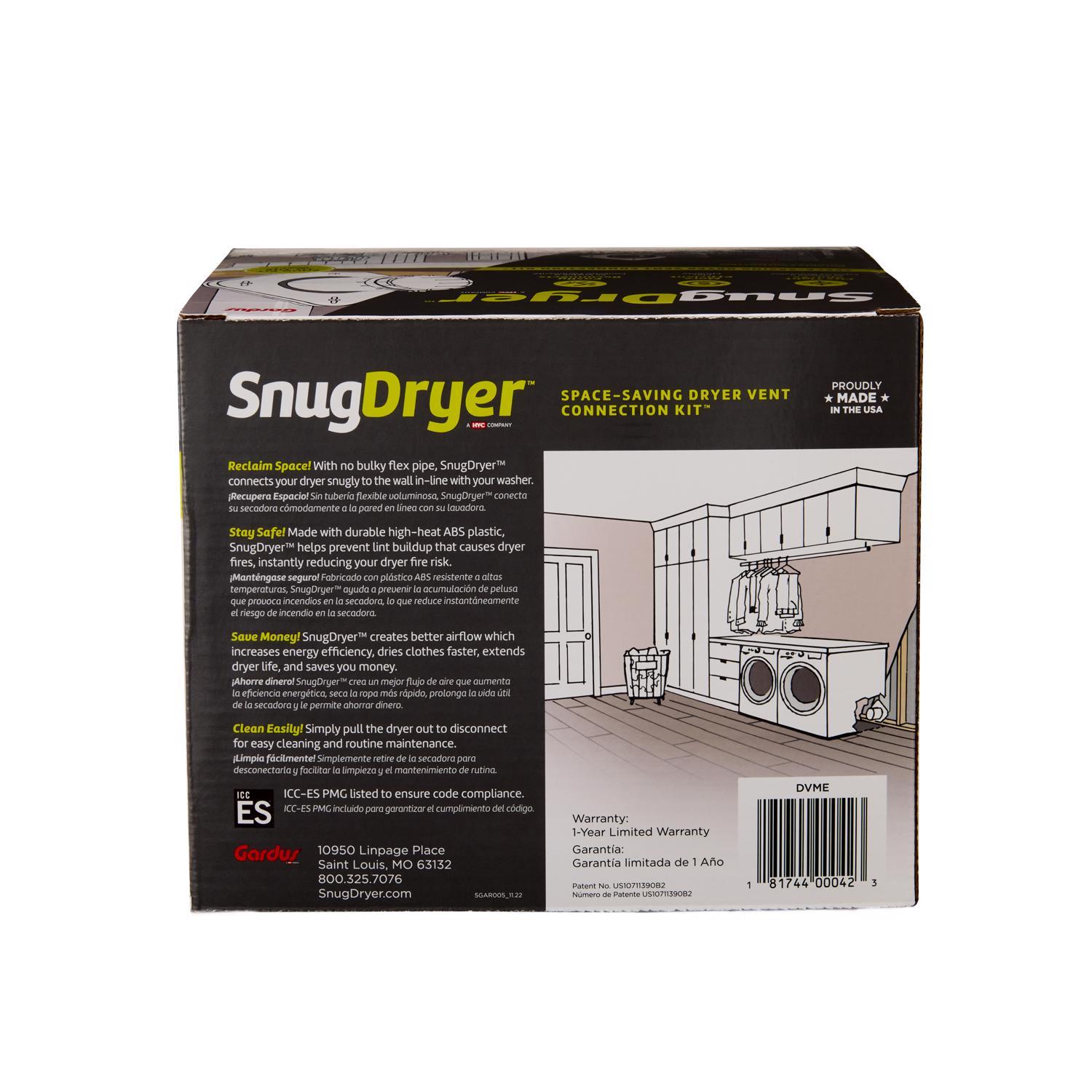Gardus SnugDryer White Plastic Dryer Vent Kit
