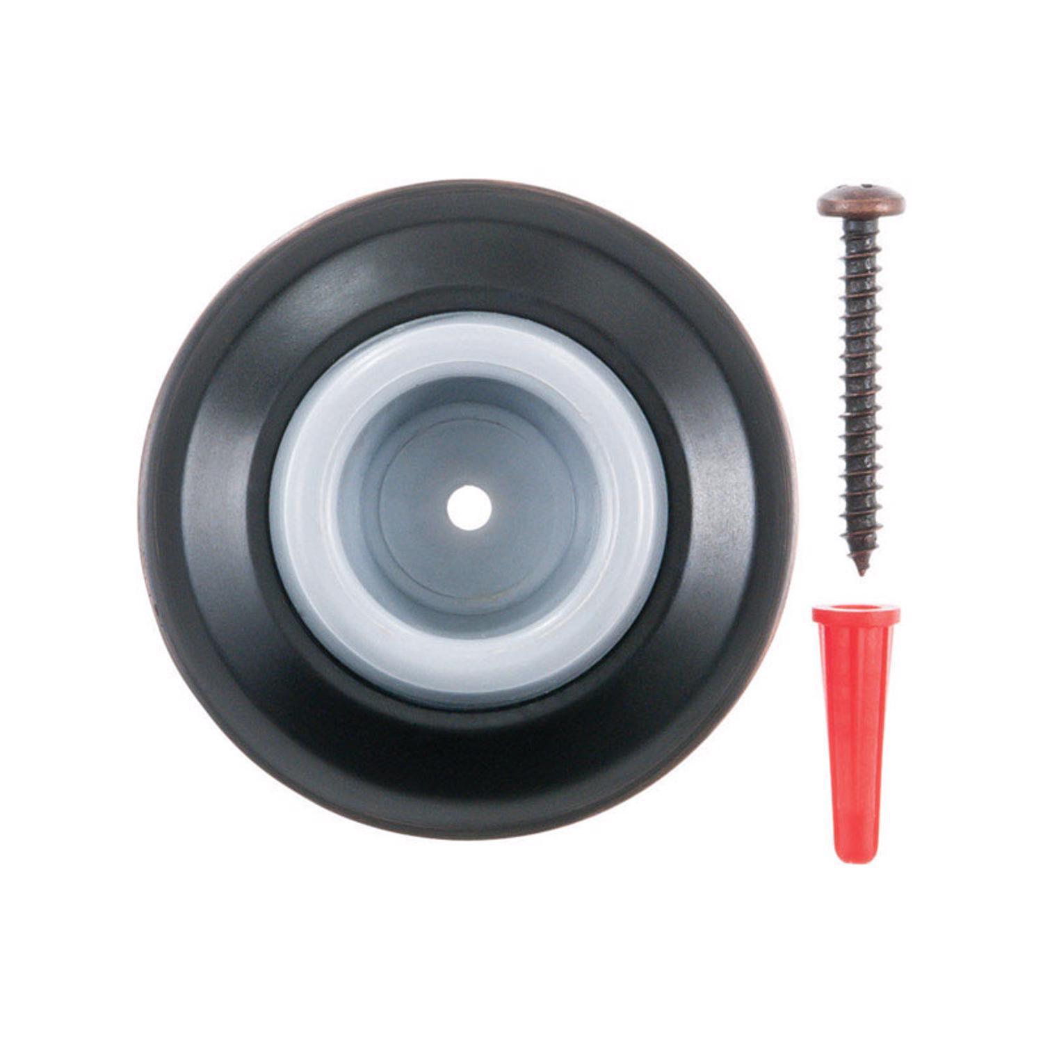 Ace 2-1/4 in. W Metal Oil Rubbed Bronze Bronze Door Stop Mounts to floor 1/4 in.