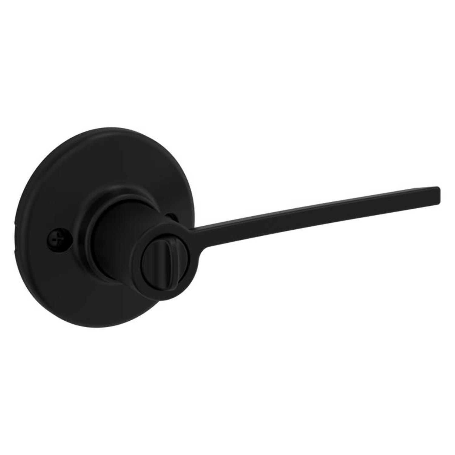 Kwikset Ladera Matte Black Privacy Lever