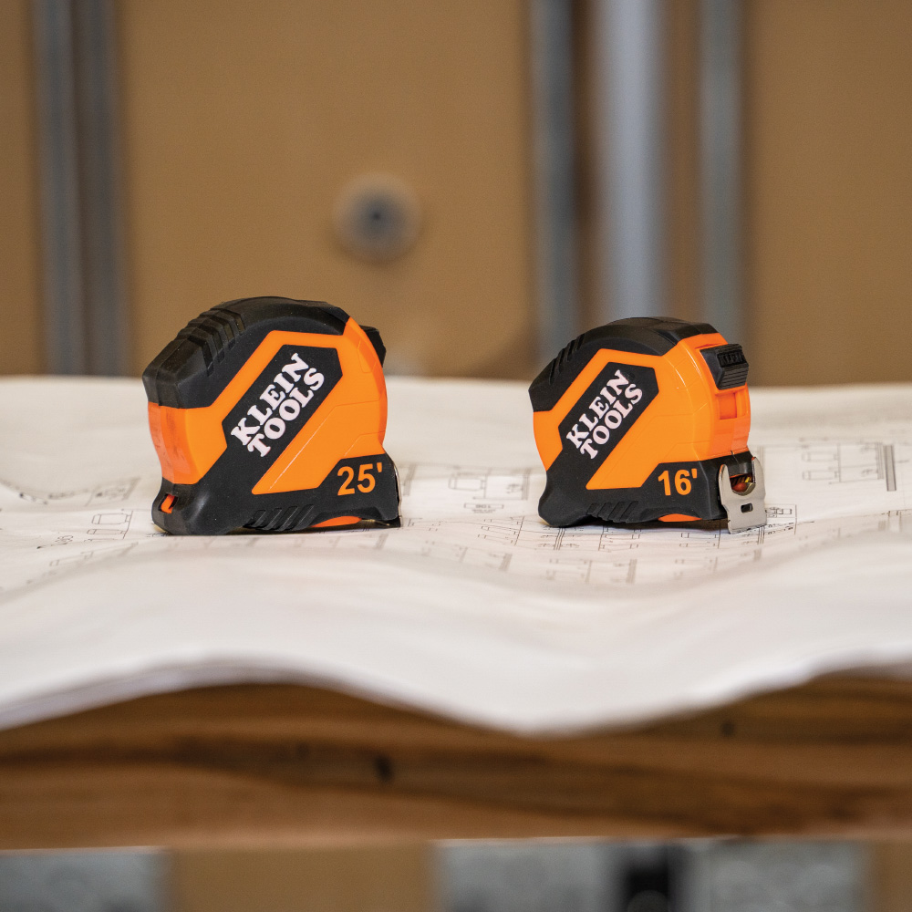 Klein Tape Measure, 16-Foot Compact, Double-Hook