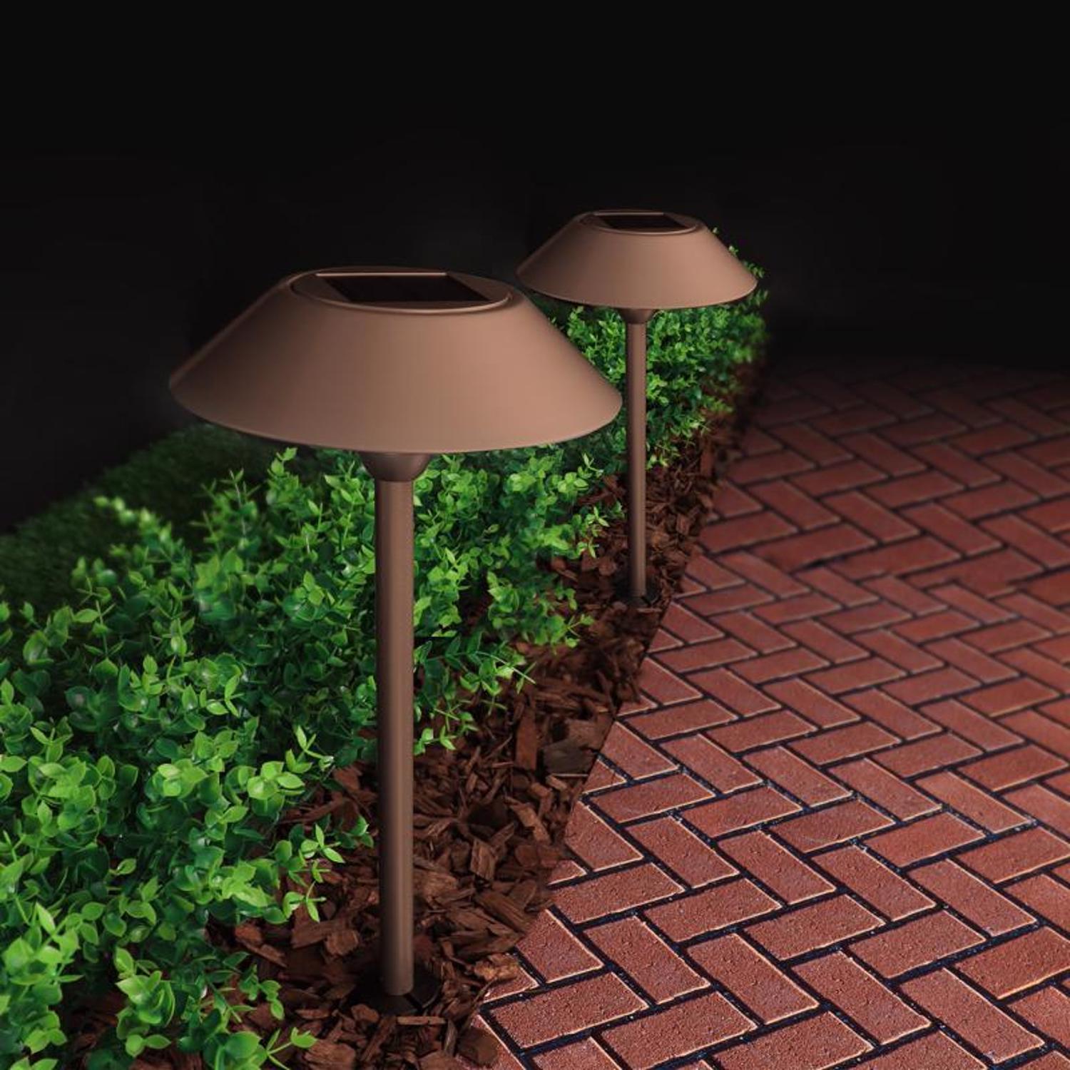 Feit Electric OneSync Bronze Solar Powered 40 W LED Pathway Light 2 pk