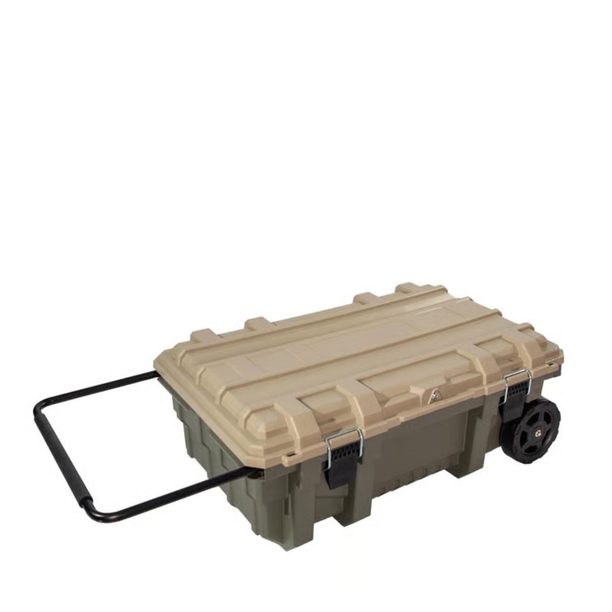 RealTree 25 gal Green Storage Tote w/Wheels 14.2 in. H X 37.5 in. W X 23.1 in. D Stackable