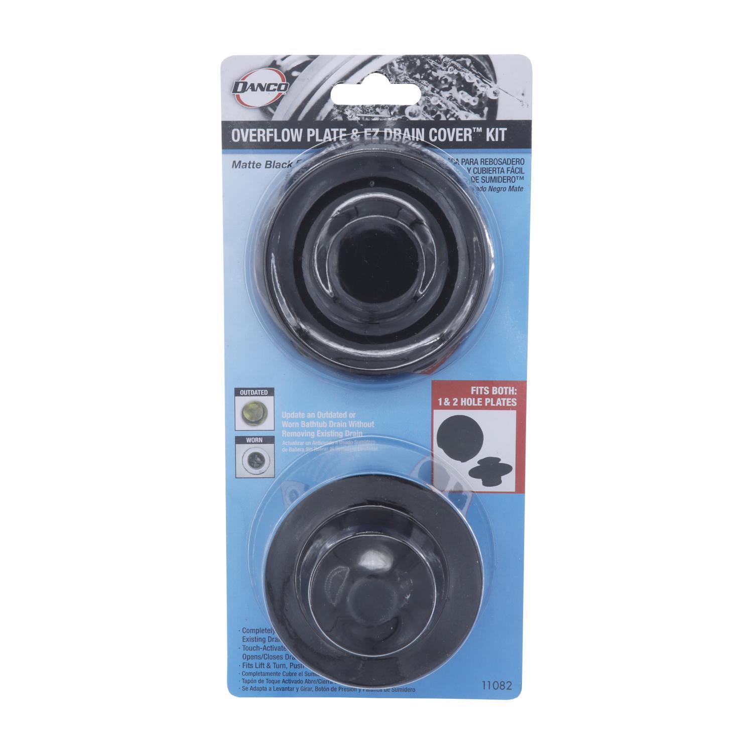 Danco 3 in. Matte Black Round Drain Cover