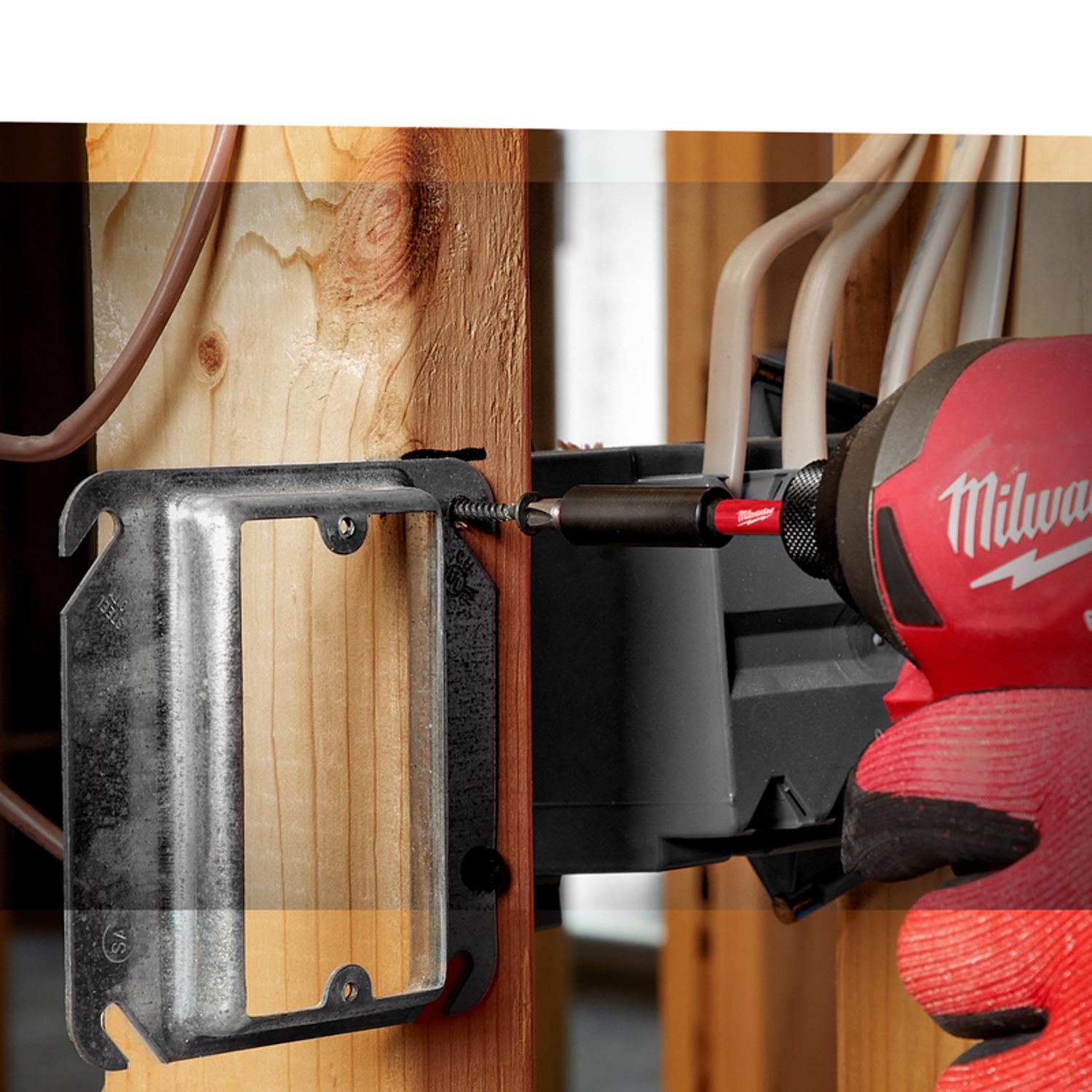 Milwaukee Shockwave Hex 1/4 in. X 3 in. L Screwdriver Bit Holder Steel 2 pc