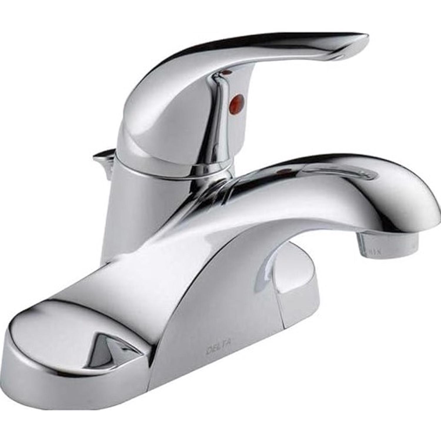 Delta Foundations Stainless Steel Pop-up Bathroom Sink Faucet 4 in.