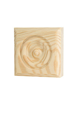 Alexandria Moulding Casing Trim Block Pine 3-3/4in. H x 3-3/4in. W x 1in. D