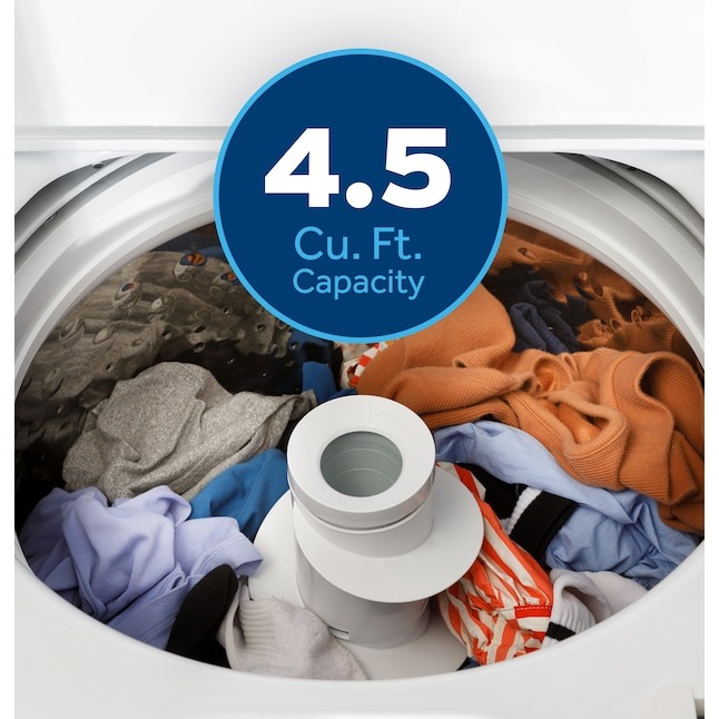 GE 4.5-cu ft High Efficiency Agitator Medium Top-Load Washer, White