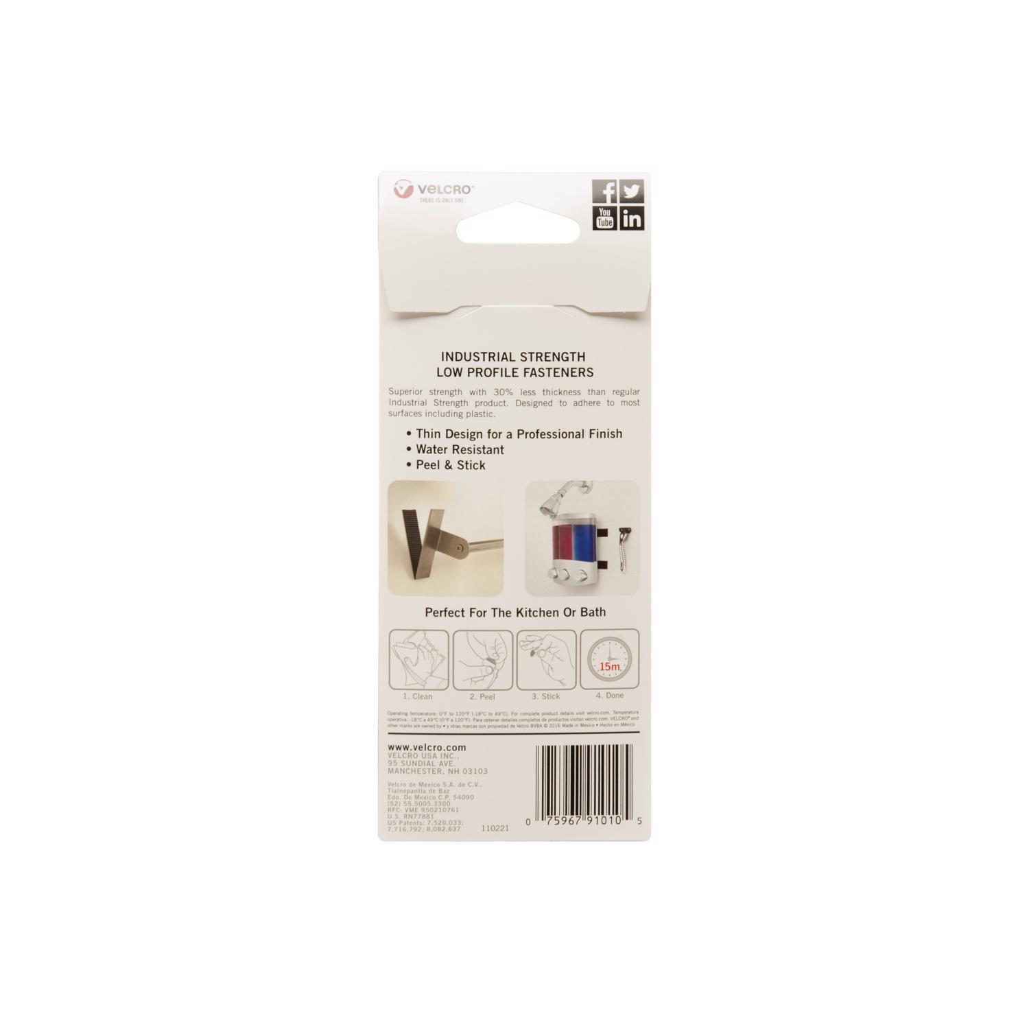 VELCRO Brand Small Nylon Hook and Loop Fastener 1 in. L 10 pk