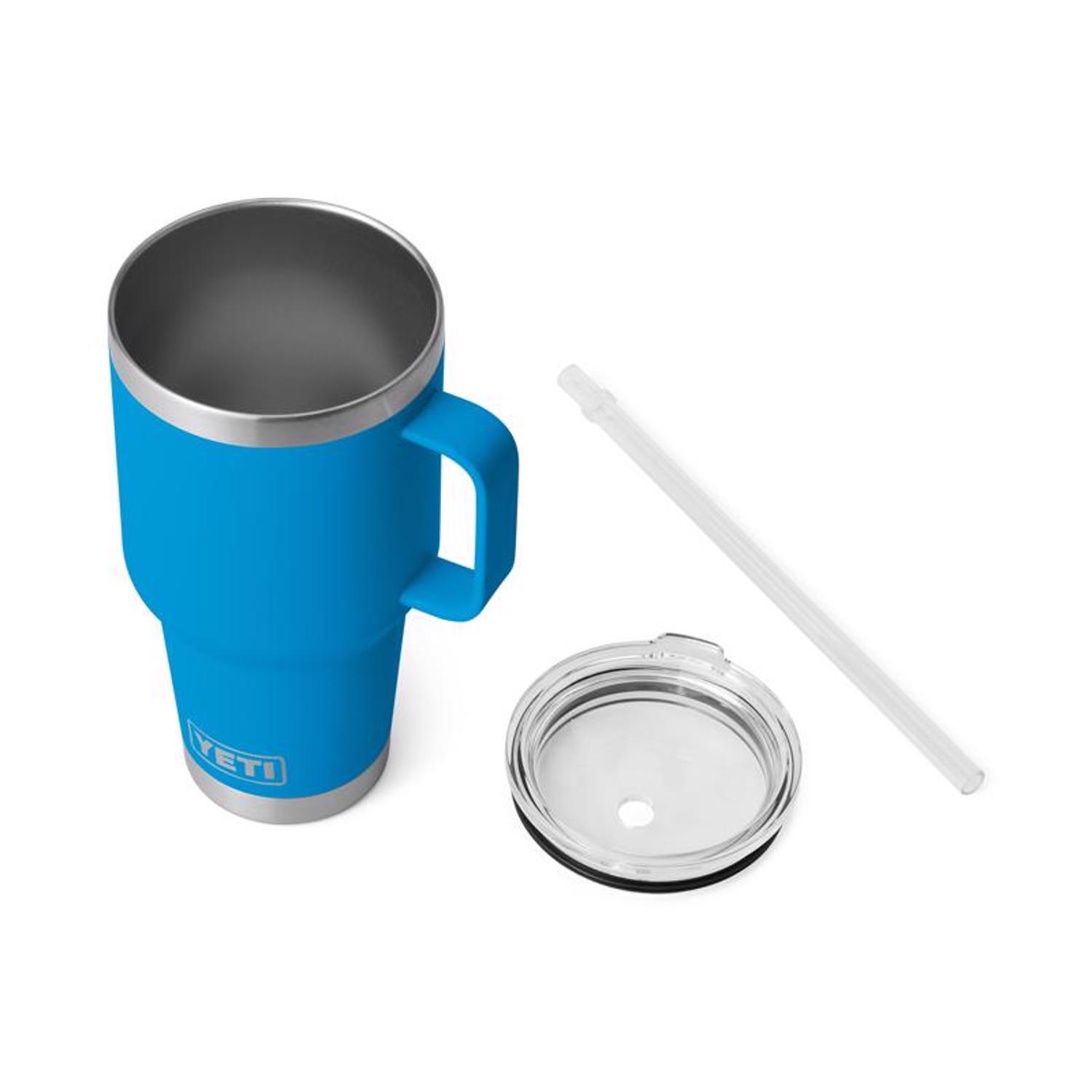 YETI Rambler 35 oz Big Wave Blue BPA Free Straw Mug