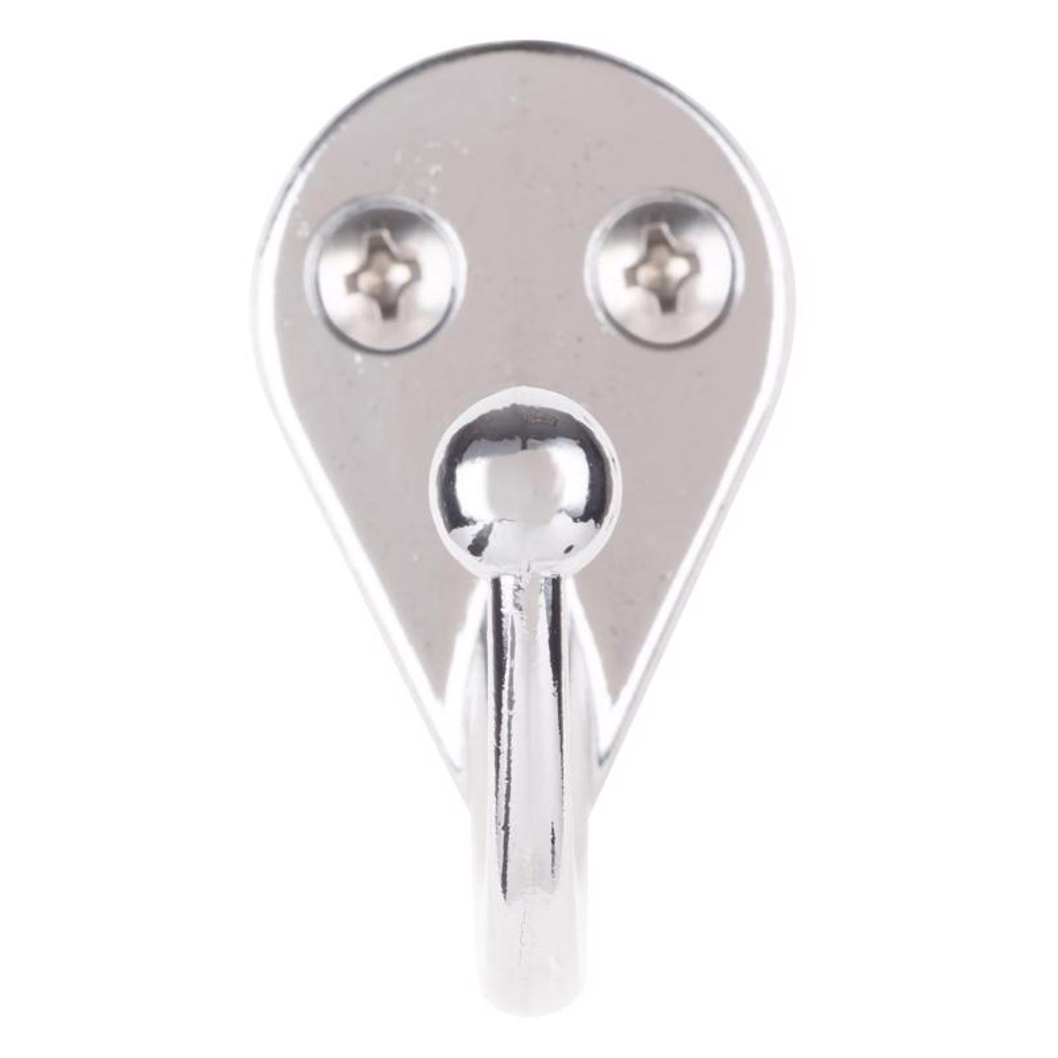 Ace 1-3/4 in. L Chrome Silver Metal Single Garment Hook 2 pk