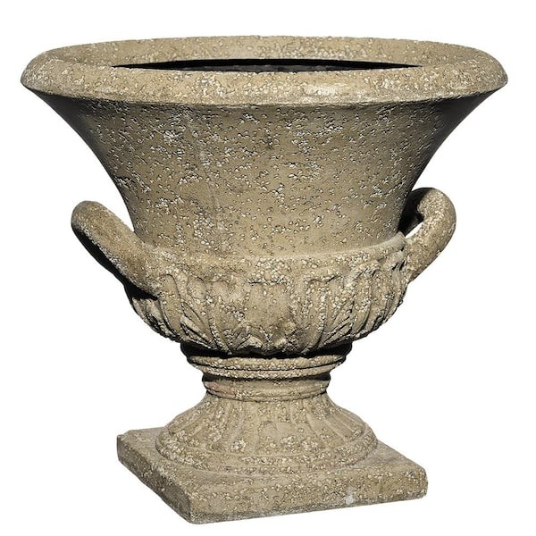Classic Home & Garden Venetian 14 in. Natural LavaStone Urn Planter