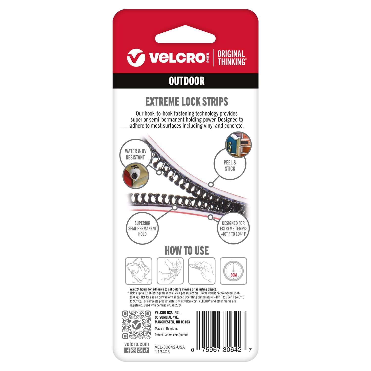 VELCRO Brand ALF-LOK Small Plastic Mounting Square 3 in. L 2 pk