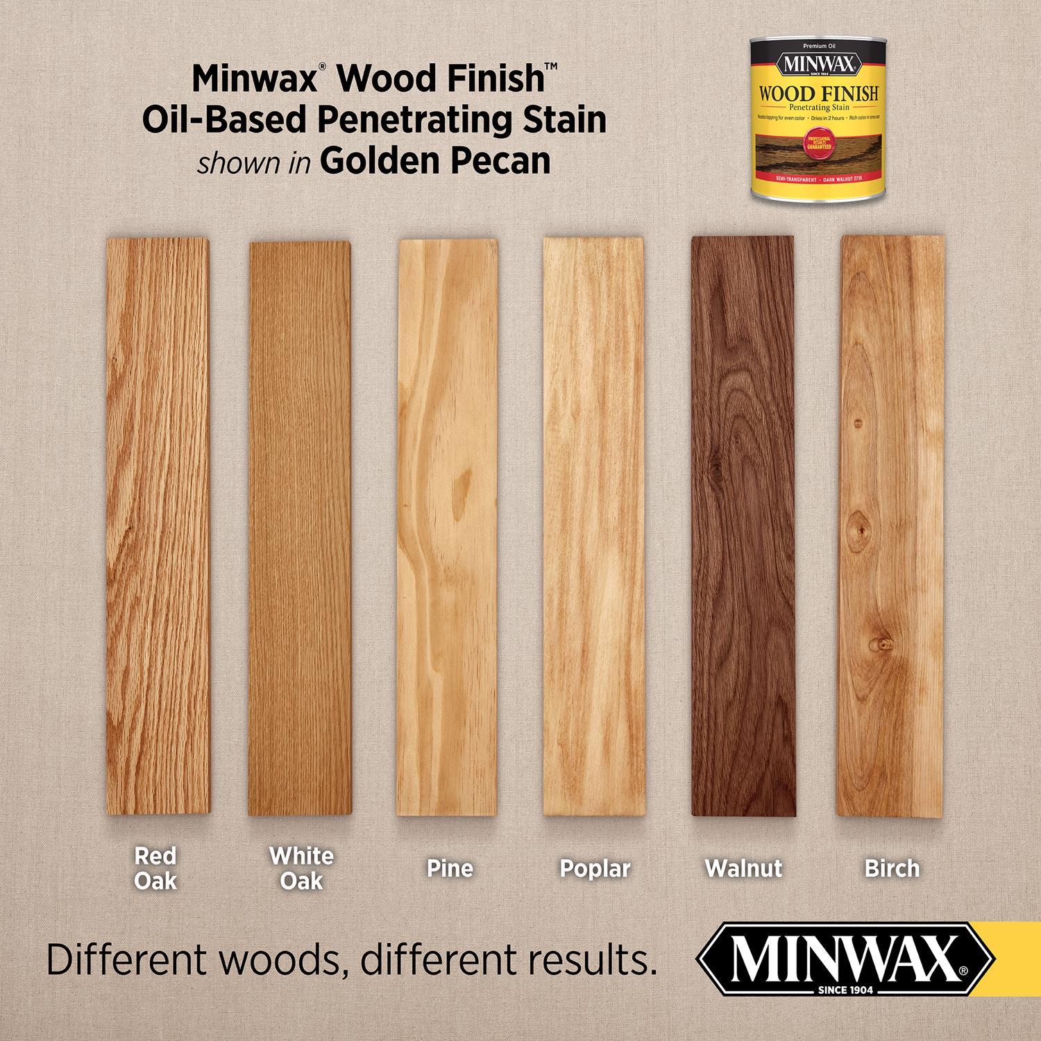 Minwax Wood Finish Semi-Transparent Golden Pecan Oil-Based Penetrating Wood Stain 1 qt