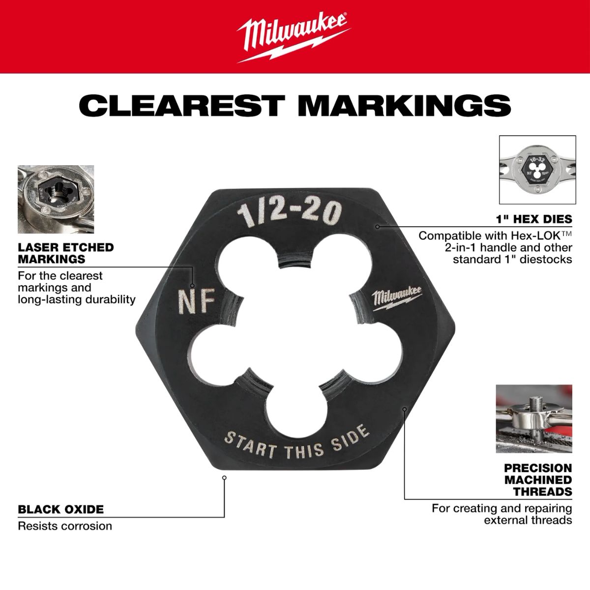 Milwaukee 17 Pieces Metric Tap and Die Set