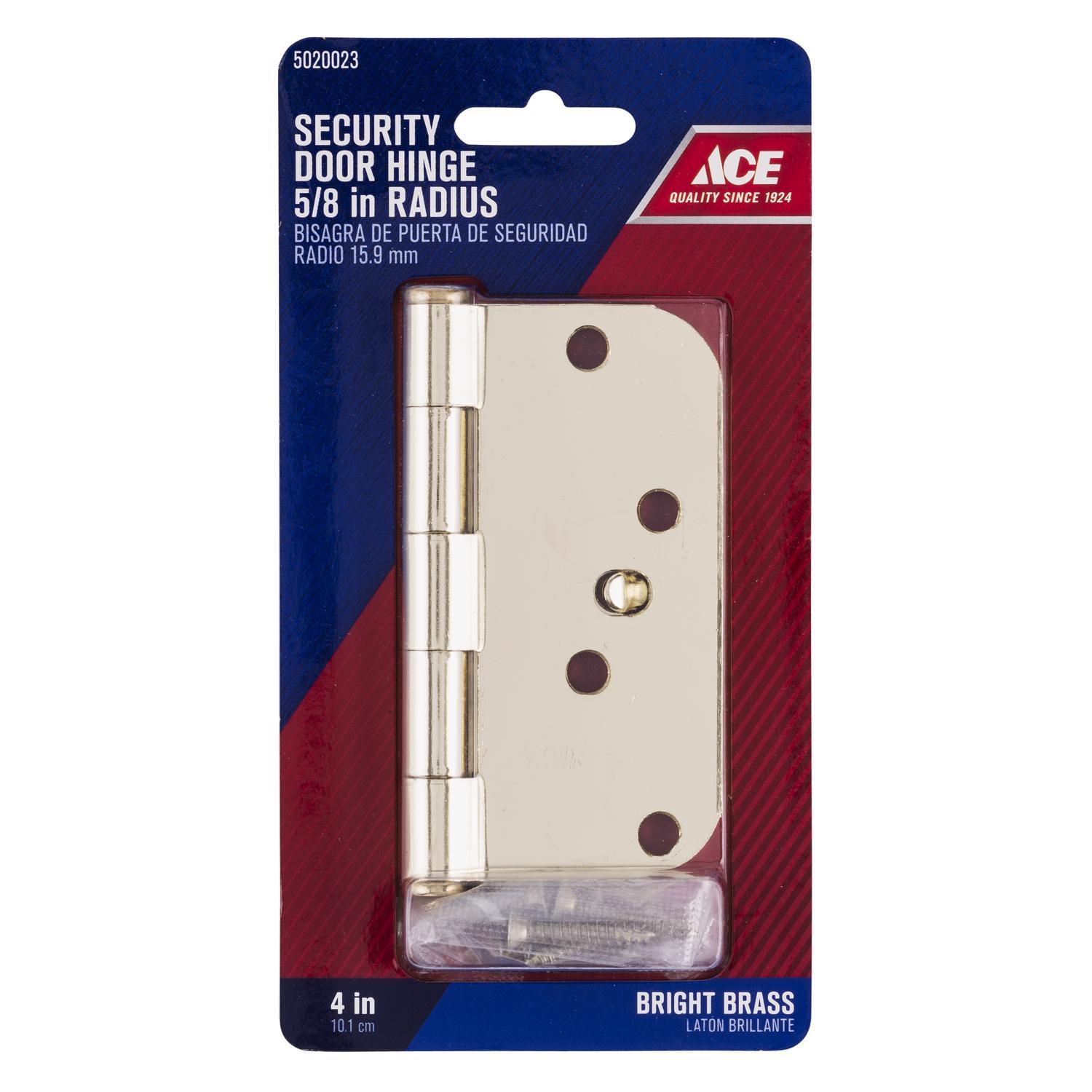 Ace 4 in. L Bright Brass Residential Door Hinge 1 pk