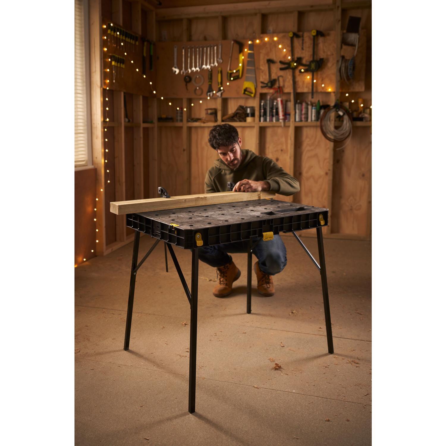 STANLEY 33.5 in. L X 23.5 in. W X 29 in. H Folding Workbench 700 lb. cap.