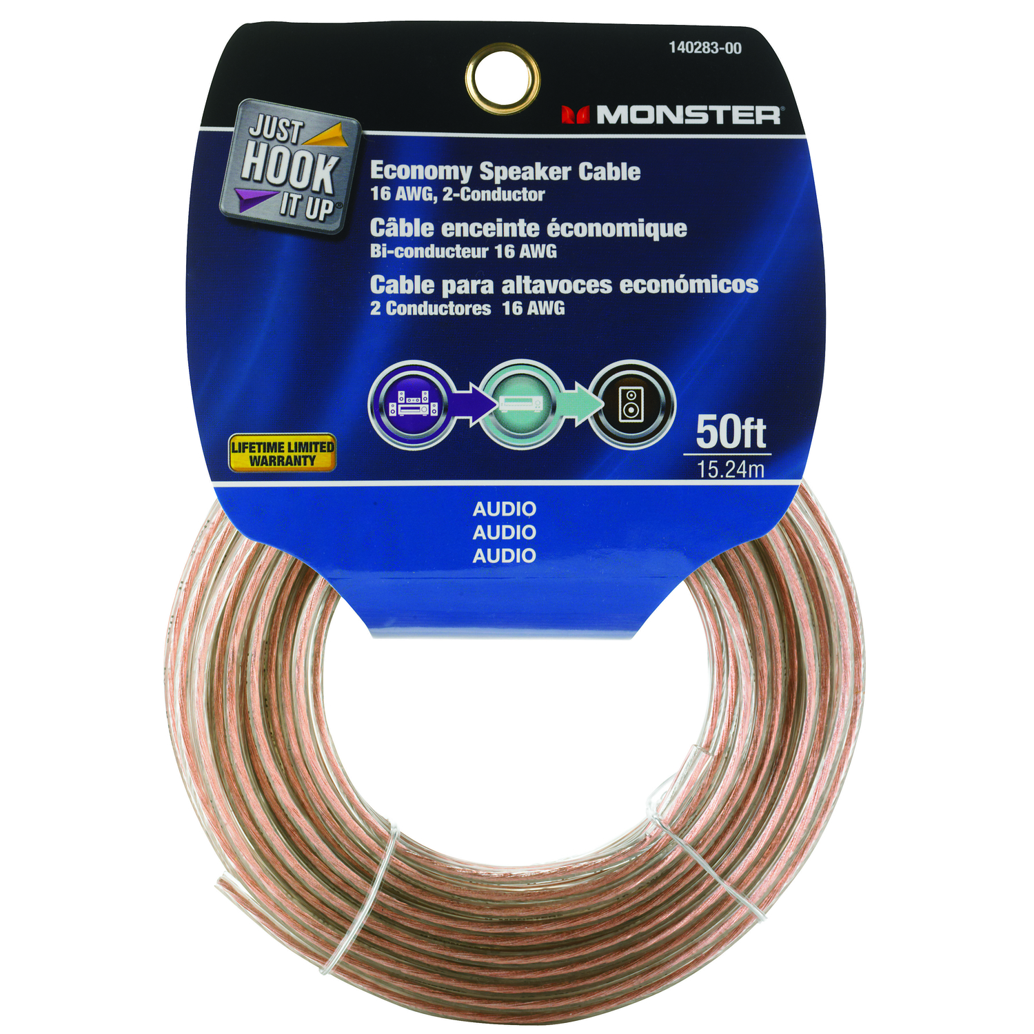 Monster Just Hook It Up 50 ft. L Speaker Wire AWG