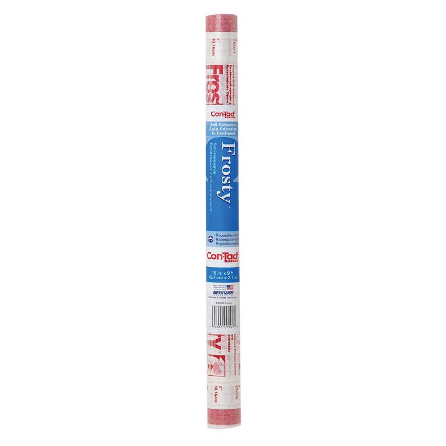 Con-Tact Diamond 9 ft. L X 18 in. W Clear Frosty Grid Privacy Film