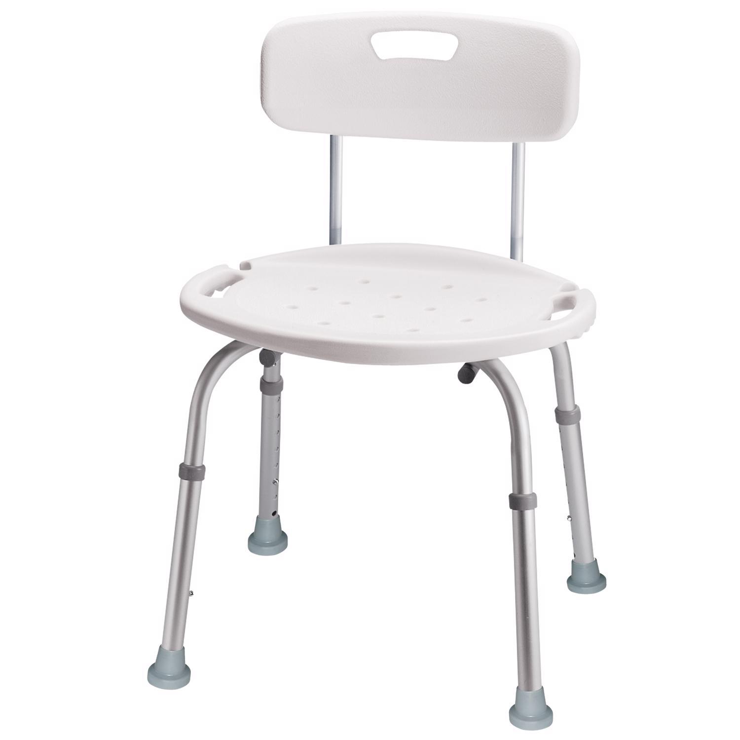 Carex Health Brands White Bath/Shower Seat Aluminum 20.5 in. H X 20 in. L