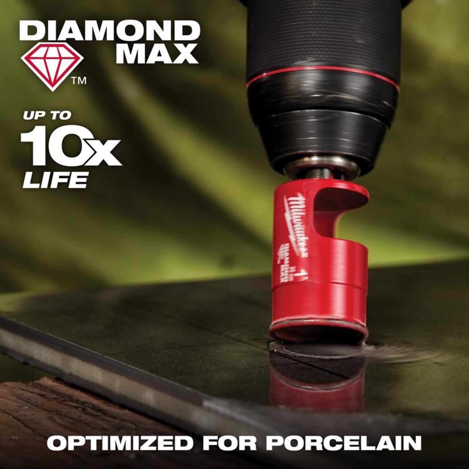 Milwaukee Diamond Max 2 in. Diamond Grit Glass, Porcelain, Tile, and Stone Hole Saw 1 pc