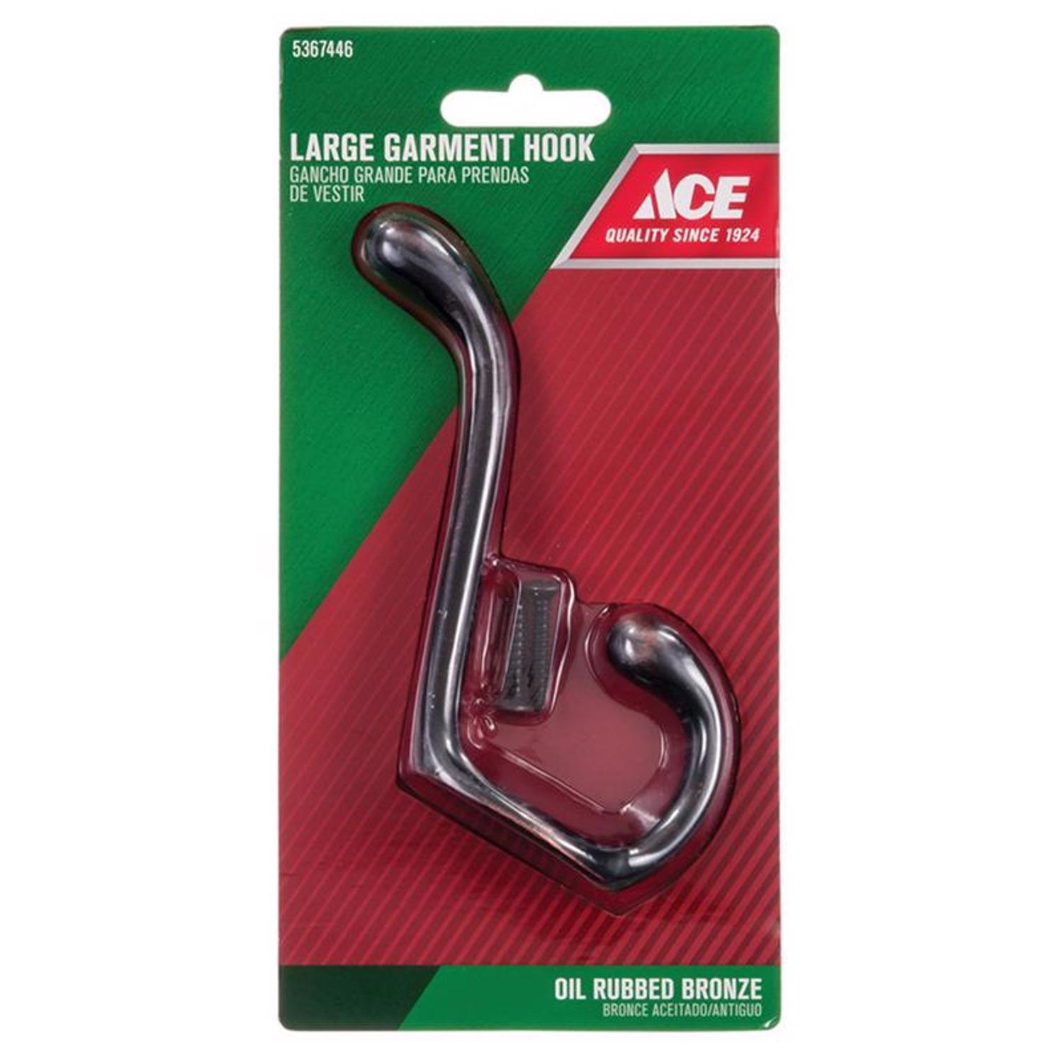 Ace 3-1/2 in. L Oil Rubbed Bronze Brown Metal Medium Garment Hook 1 pk