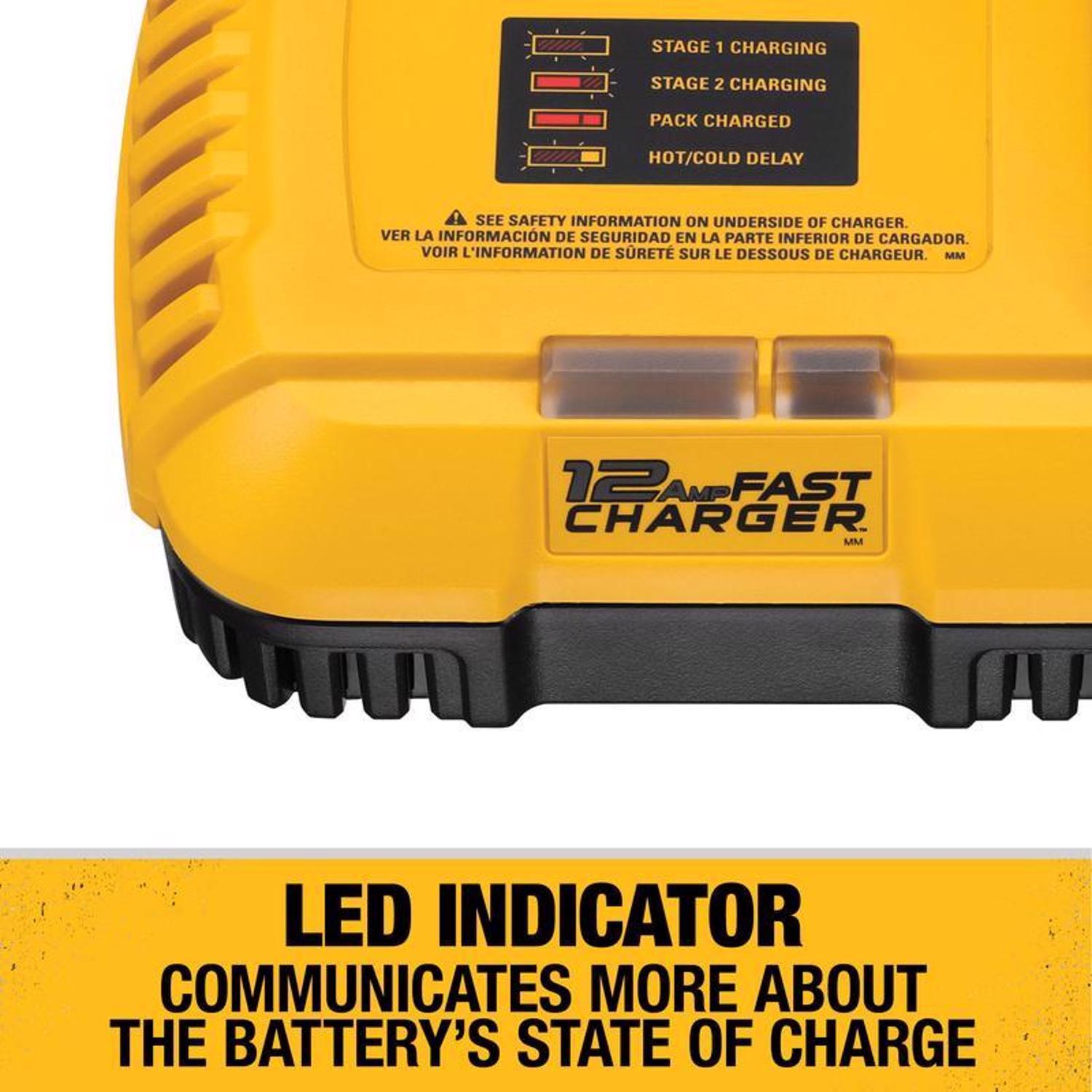 DeWalt 20V MAX DCB1112 20 V Lithium-Ion 12 Amp Battery Rapid Charger