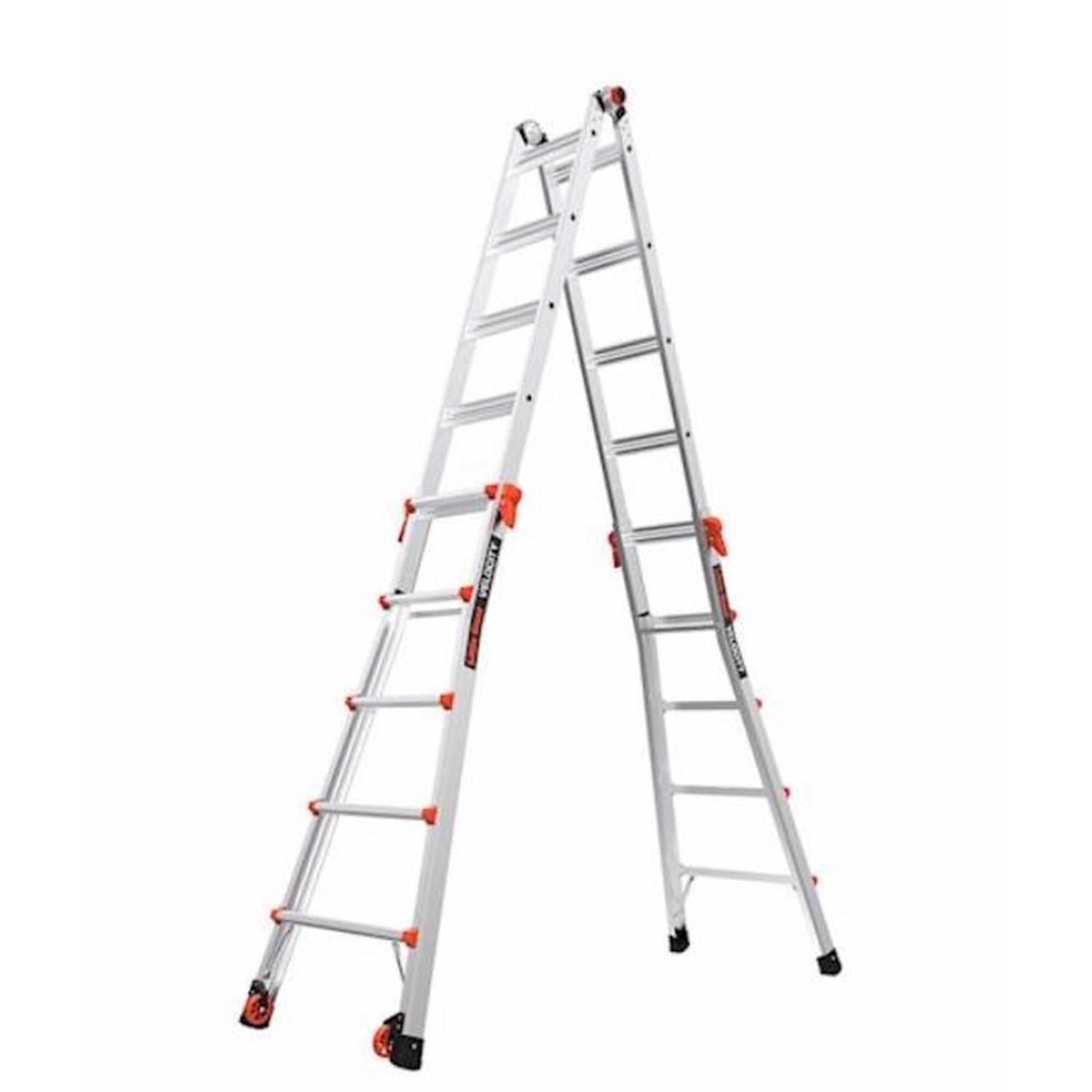 Little Giant Velocity 22 ft. H Aluminum Telescoping Multi-Position Ladder Type IA 300 lb. capacity