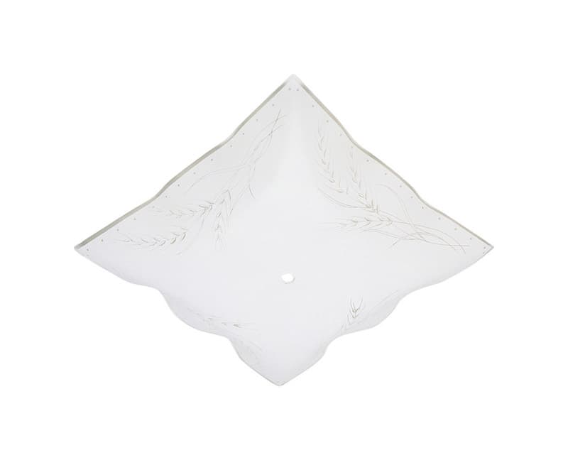 Westinghouse Square White Glass Fan/Fixture Shade 1 pk