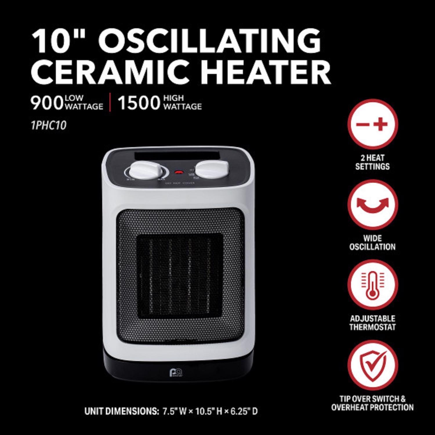 Perfect Aire 128 sq ft Electric Ceramic Space Heater 5120 BTU