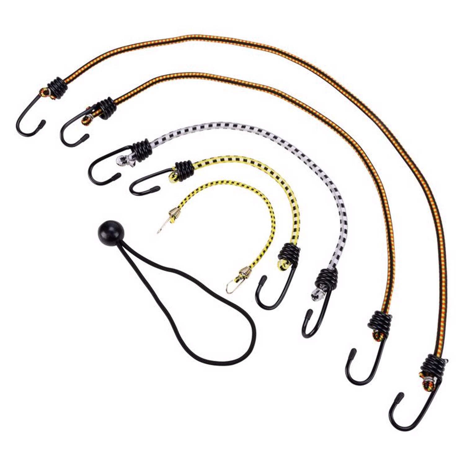 Keeper Assorted Bungee Cord Set 20 in. L X 0.374 in. 20 pk