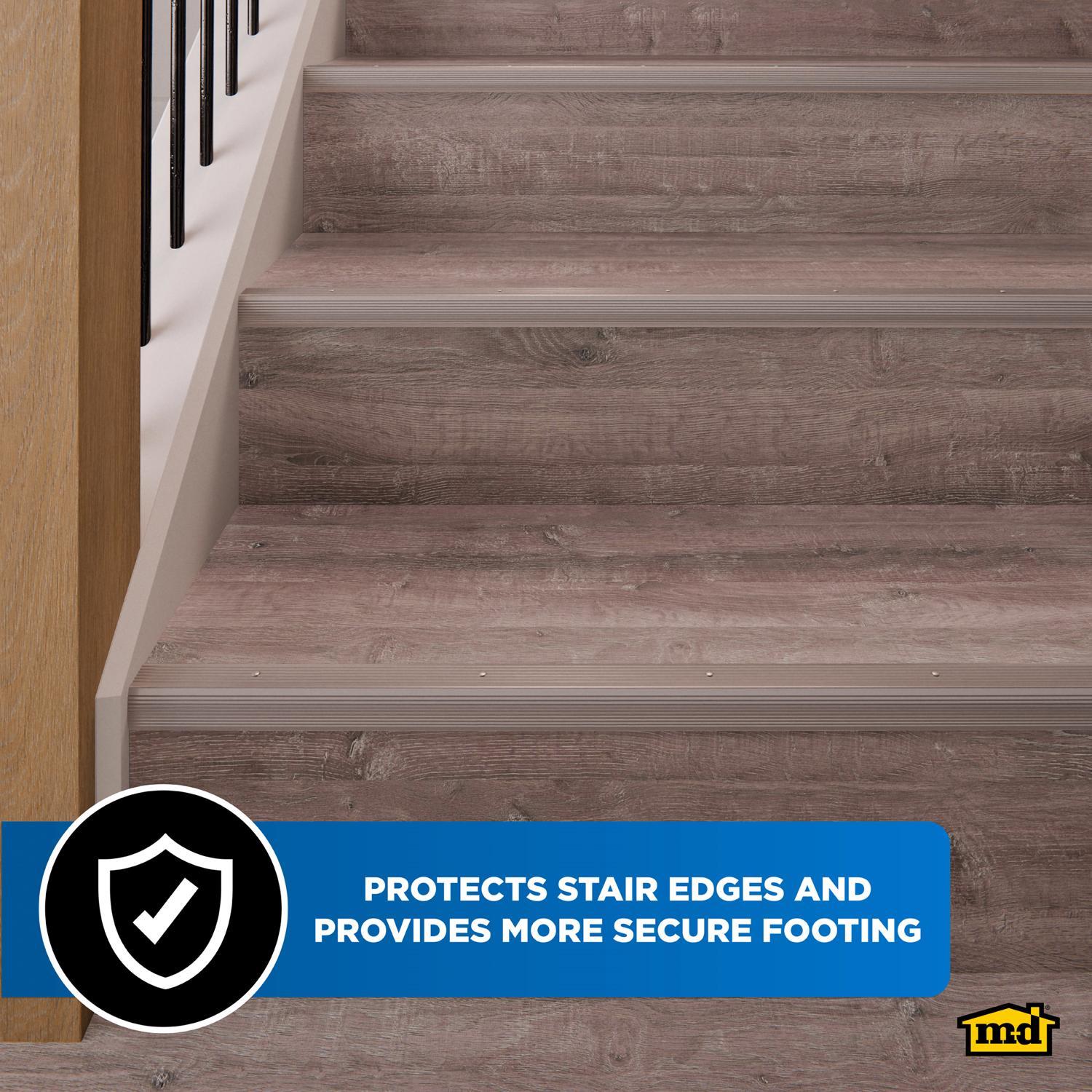 M-D Building Products 1.125 in. H X 1.125 in. W X 72 in. L Prefinished Pewter Aluminum Stair Edge