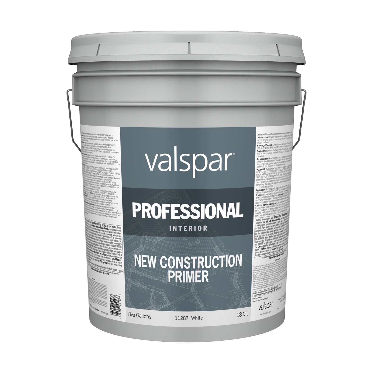 Valspar Professional Basic White New Construction Primer Interior 5 gal