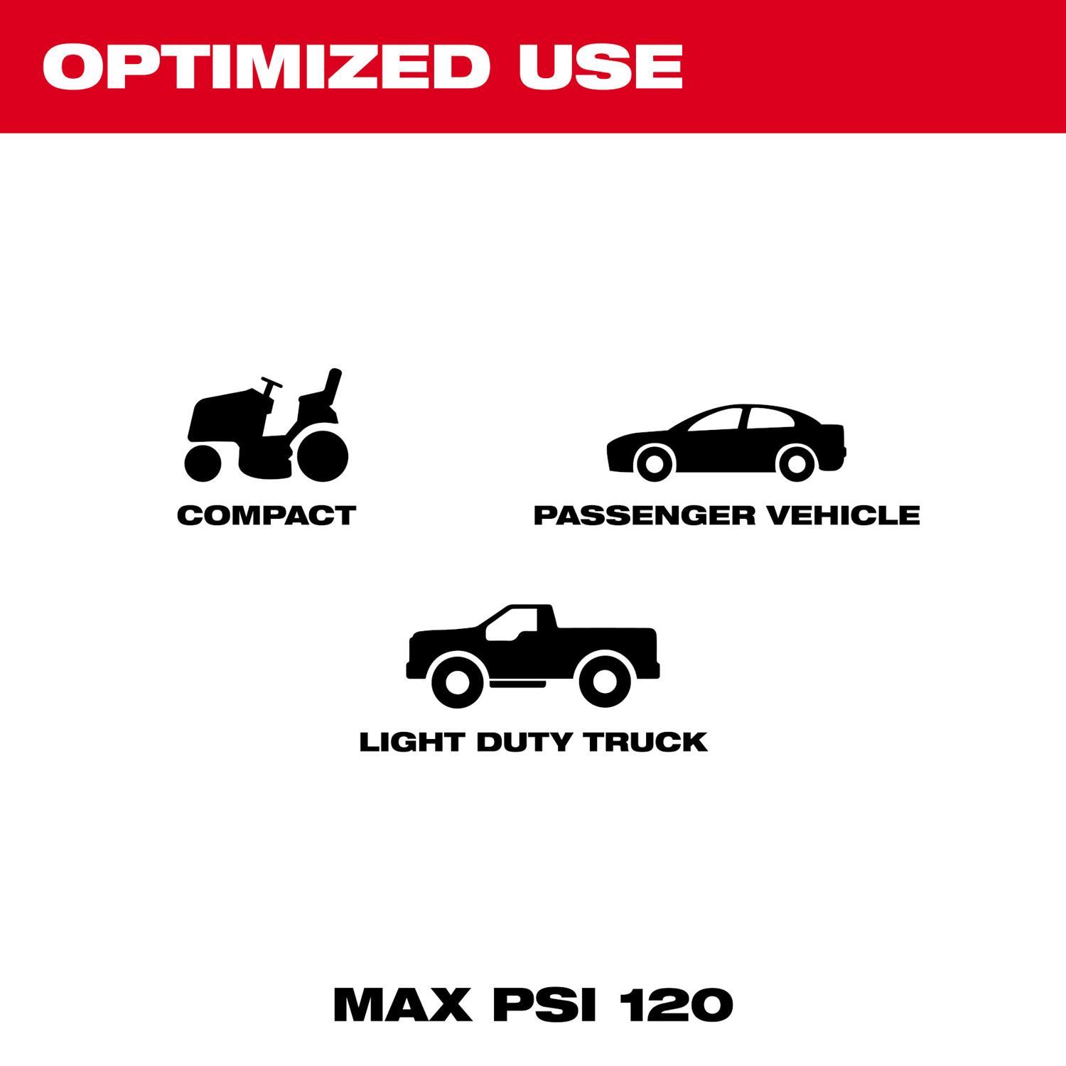 Milwaukee M12 1 gal Vertical Portable Hand-Held Air Compressor 120 psi 0.25 HP