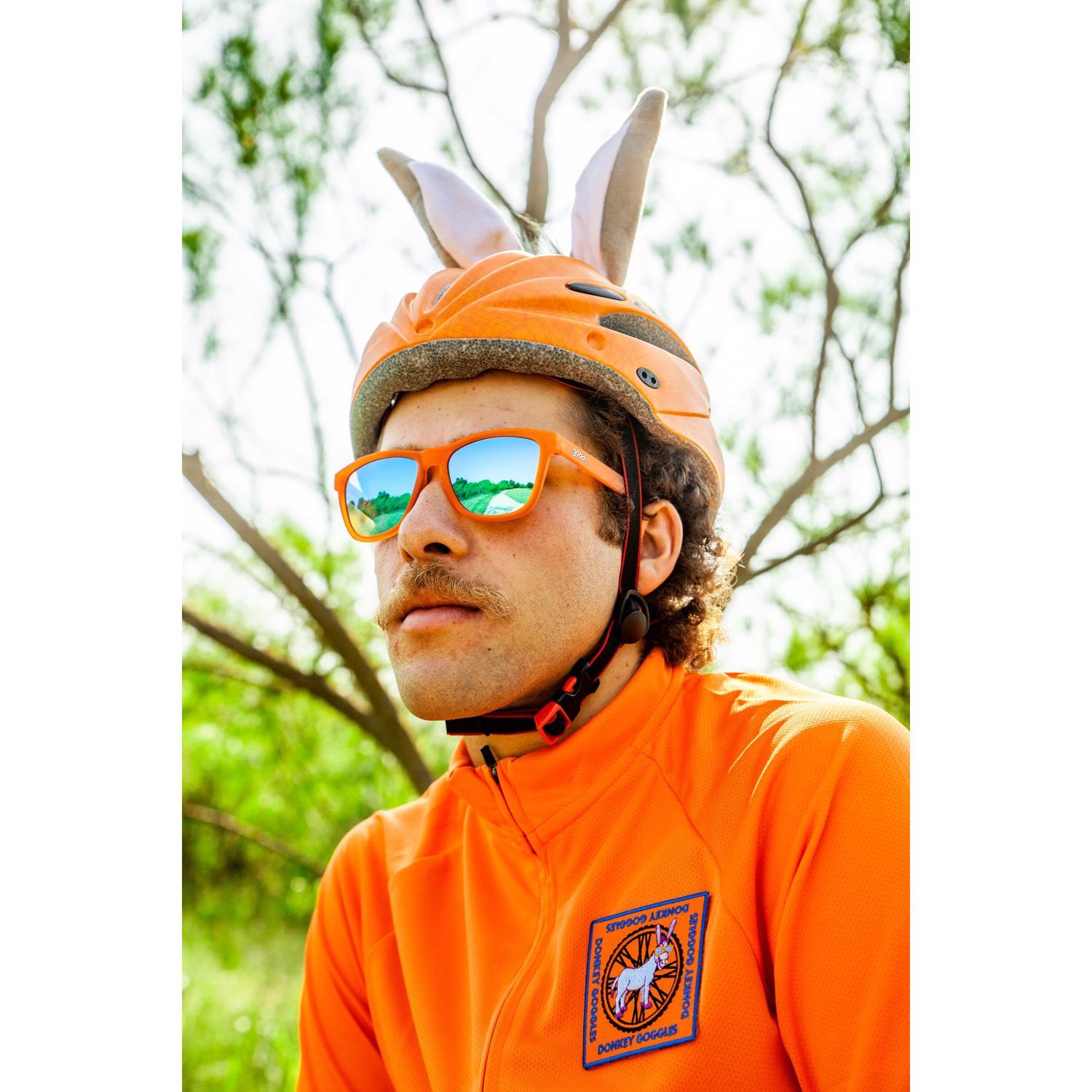 goodr OG - Donkey Goggles Sunglasses Unisex Orange Frame Blue Lens