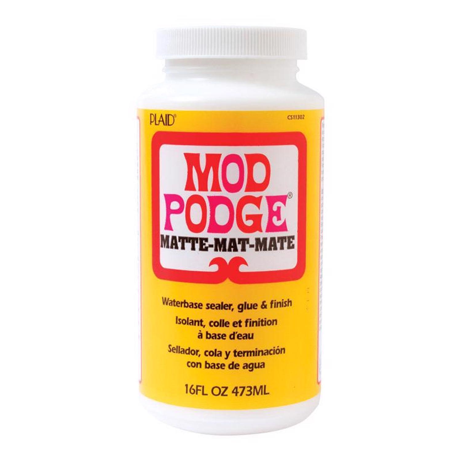 Plaid Mod Podge High Strength Glue White Matte Adhesive Kit 16 oz