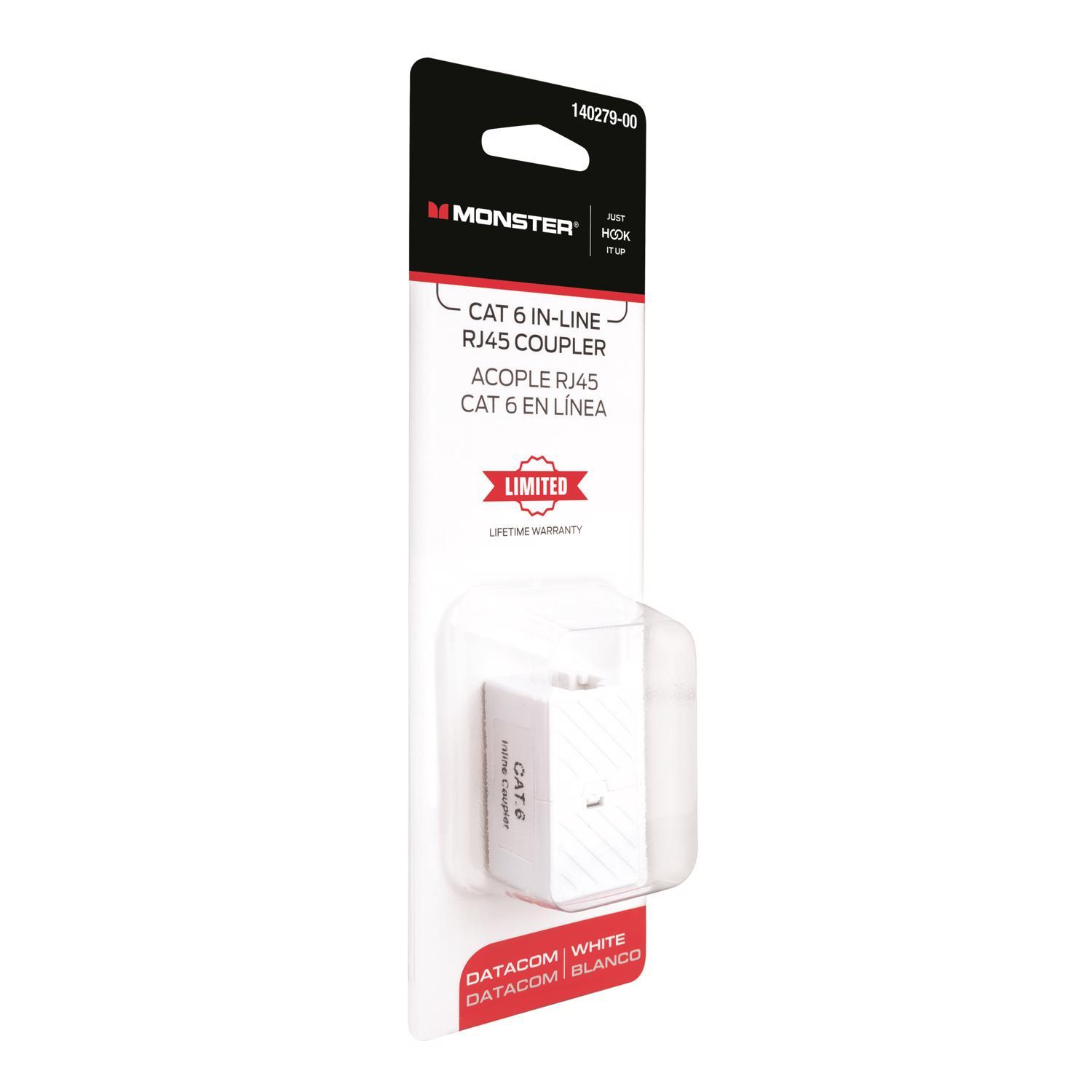 Monster Just Hook It Up 0 ft. L Category 6 In-Line Coupler