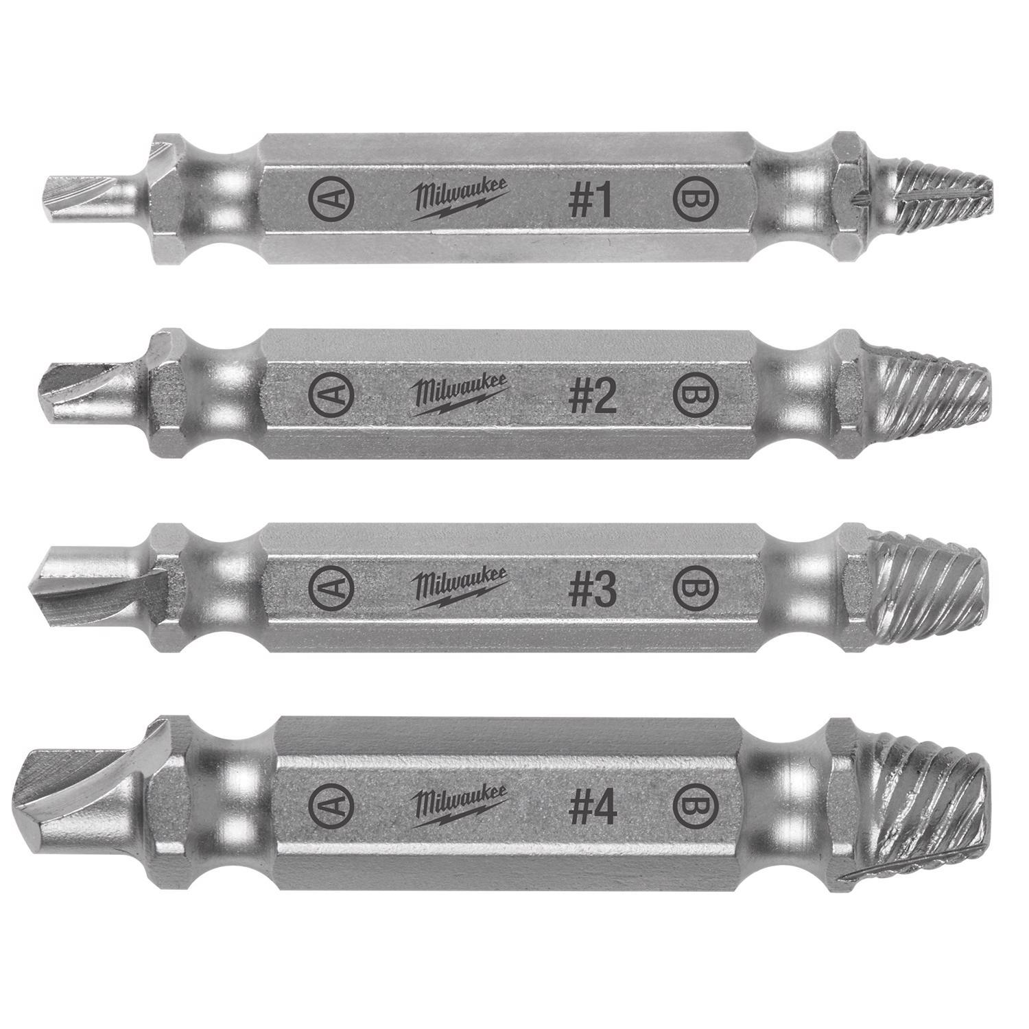 Milwaukee Steel Screw Extractor Set 4 pc