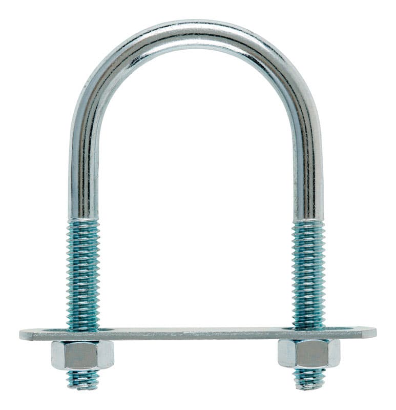 Hampton 5/16 in. X 1-3/4 in. W X 3 in. L Coarse Zinc-Plated Steel U-Bolt