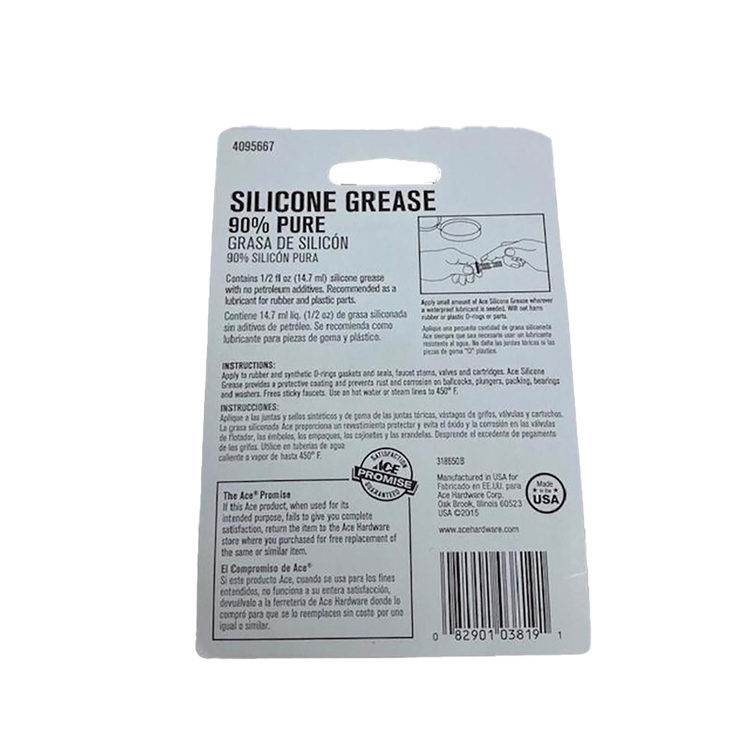 Ace NSF Approved Waterproof Silicone Grease 0.5 oz Carded