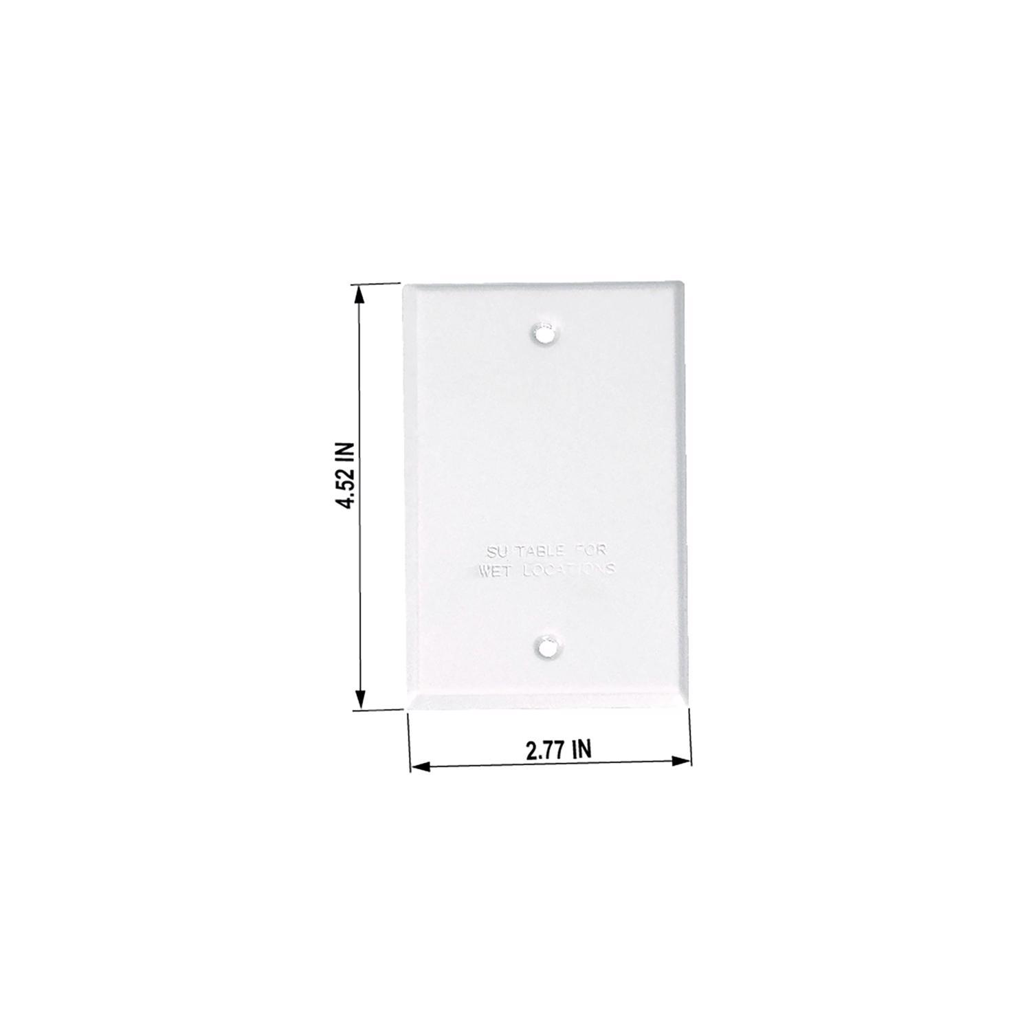 Sigma Engineered Solutions Rectangle Steel 1 gang 4.52 in. H X 2.77 in. W Flat Box Cover