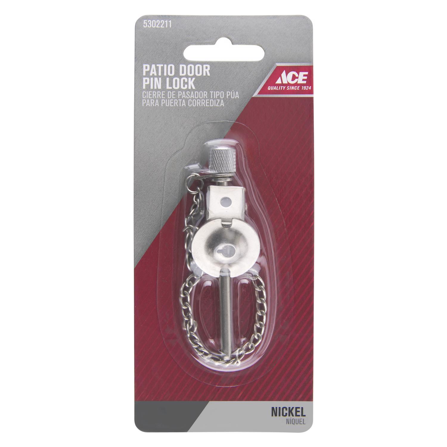 Ace Nickel Nickel Indoor Patio Door Security Pin