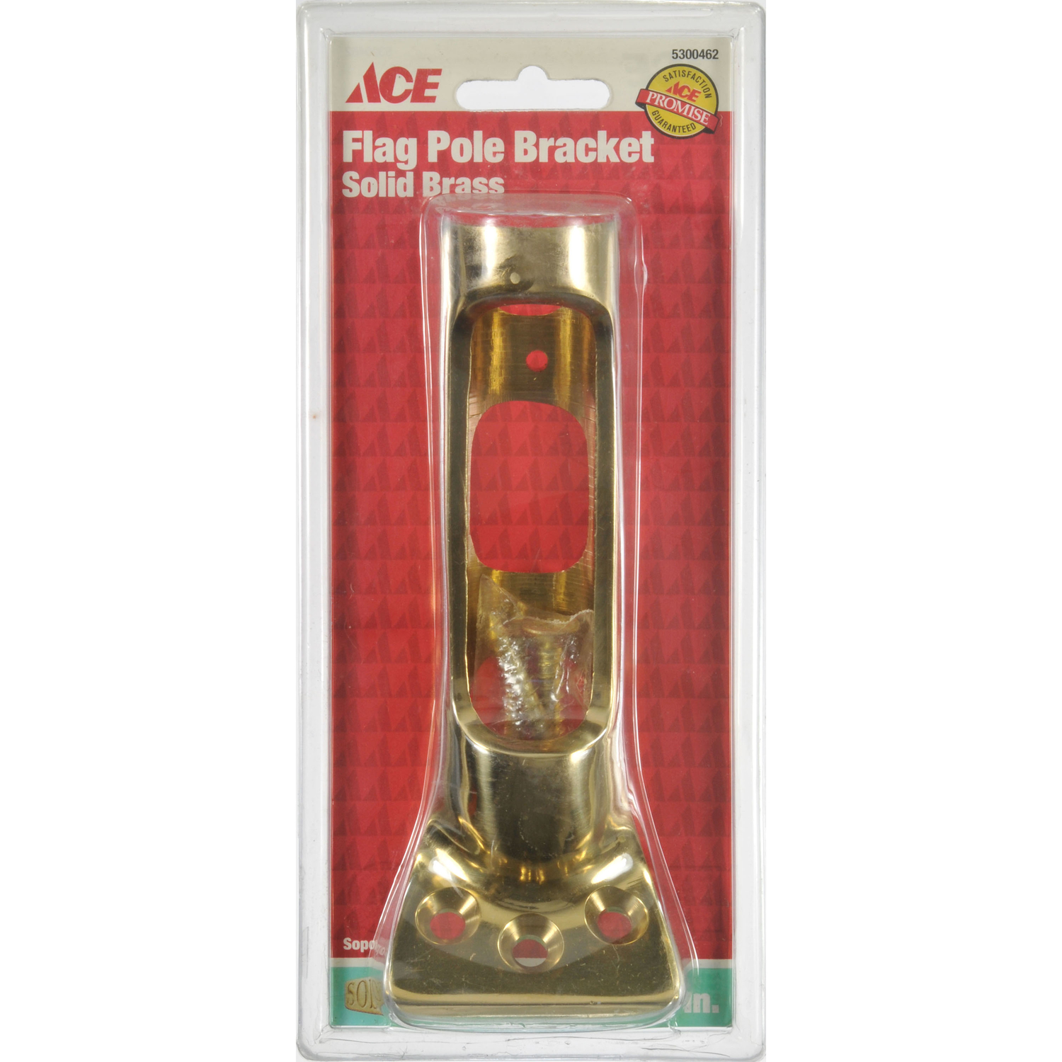 Ace 9 in. L Solid Brass Flag Pole Bracket Bright Stine Home + Yard