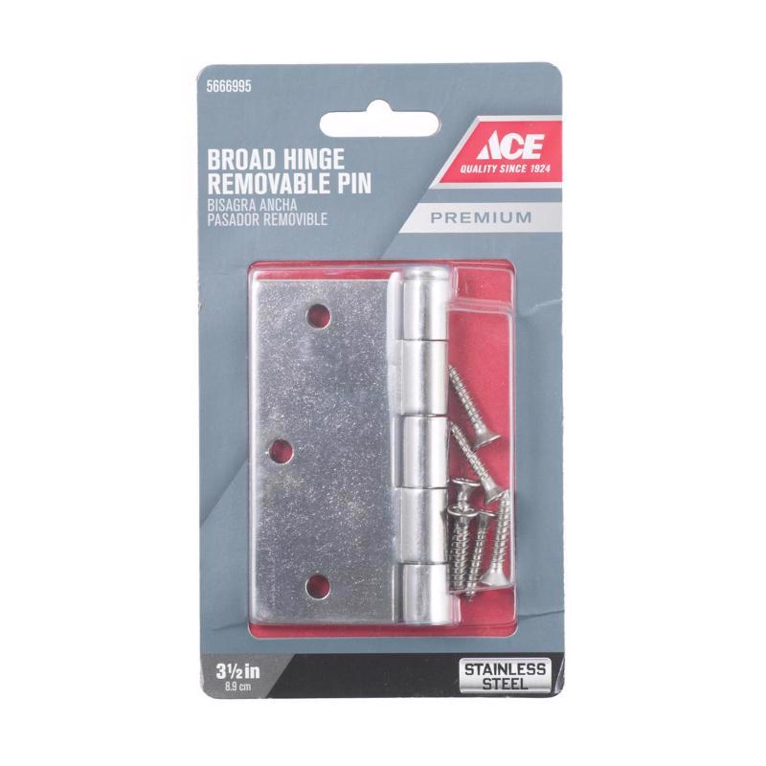 Ace 3-1/2 in. L Stainless Steel Door Hinge 1 pk