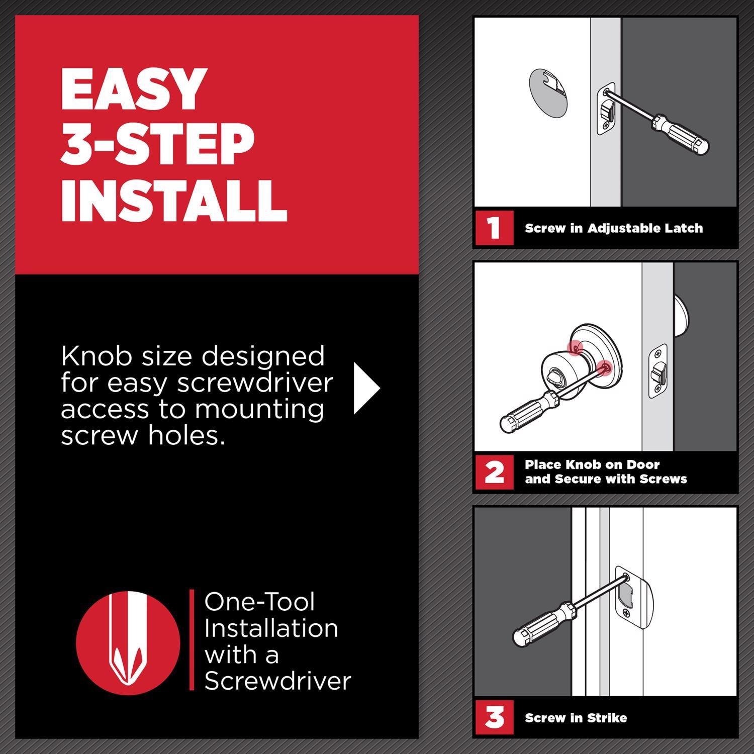 Kwikset SmartKey Juno Venetian Bronze Deadbolt and Entry Door Knob KW1 1-3/4 in.